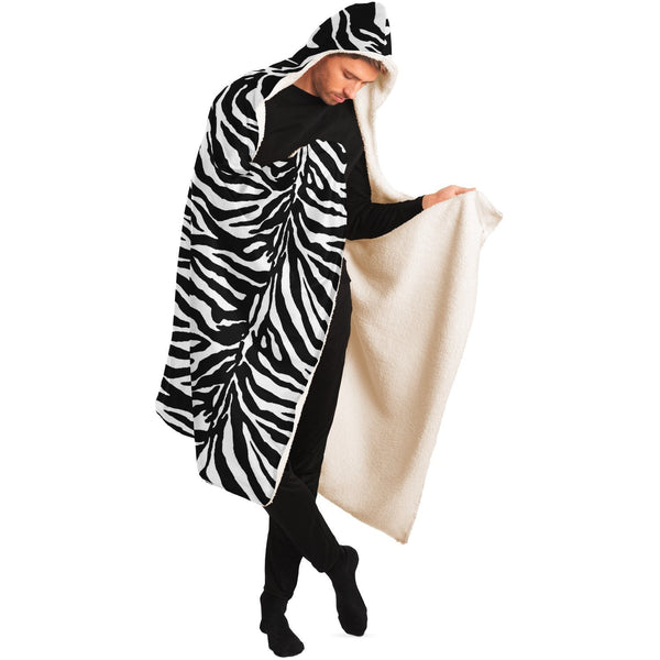 65 MCMLXV Unisex Zebra Print Hooded Blanket - 65mcmlxv