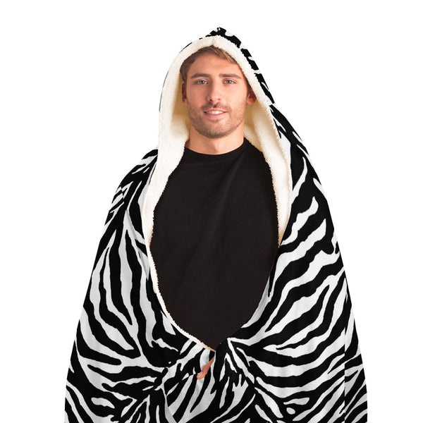 65 MCMLXV Unisex Zebra Print Hooded Blanket - 65mcmlxv