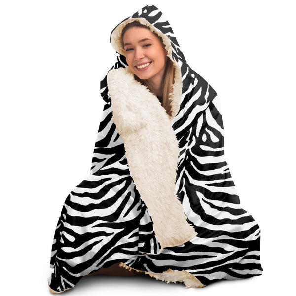 65 MCMLXV Unisex Zebra Print Hooded Blanket - 65mcmlxv