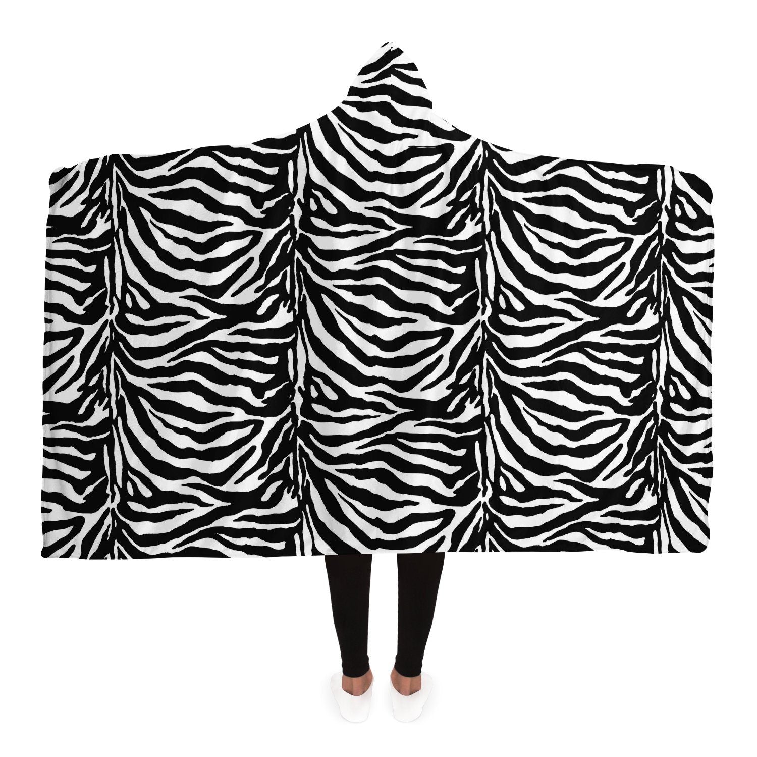 65 MCMLXV Unisex Zebra Print Hooded Blanket - 65mcmlxv