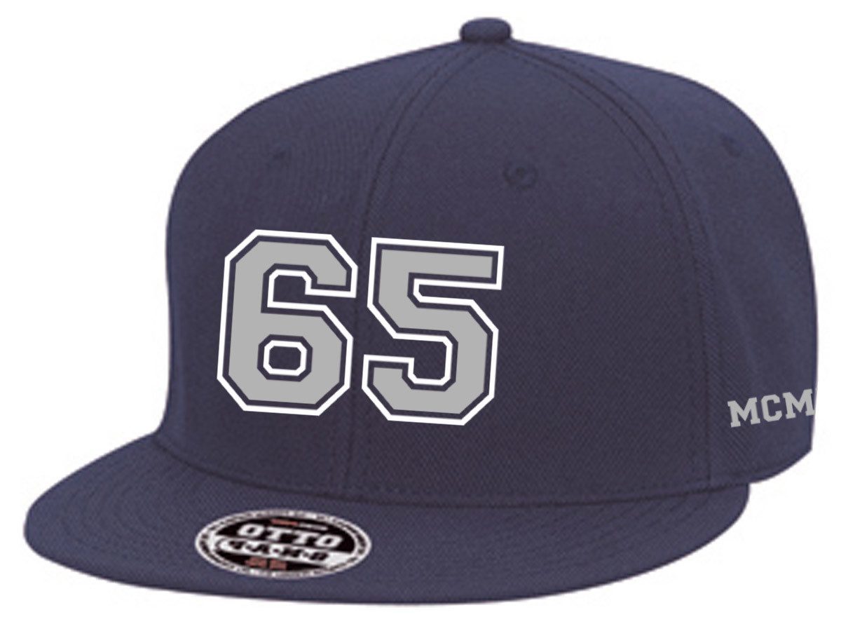 65 MCMLXV Varsity 65 Logo 6 Panel 3-D Puff Embroidered Cap - 65mcmlxv