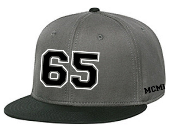 65 MCMLXV Varsity 65 Logo 6 Panel 3 - D Puff Embroidered Cap - 65mcmlxv
