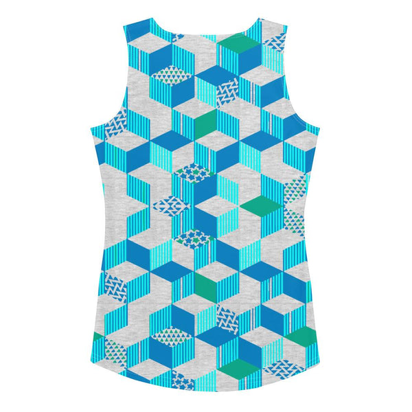 65 MCMLXV Women's 3 - D Geometric Blocks Tank Top - 65mcmlxv