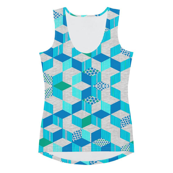 65 MCMLXV Women's 3 - D Geometric Blocks Tank Top - 65mcmlxv