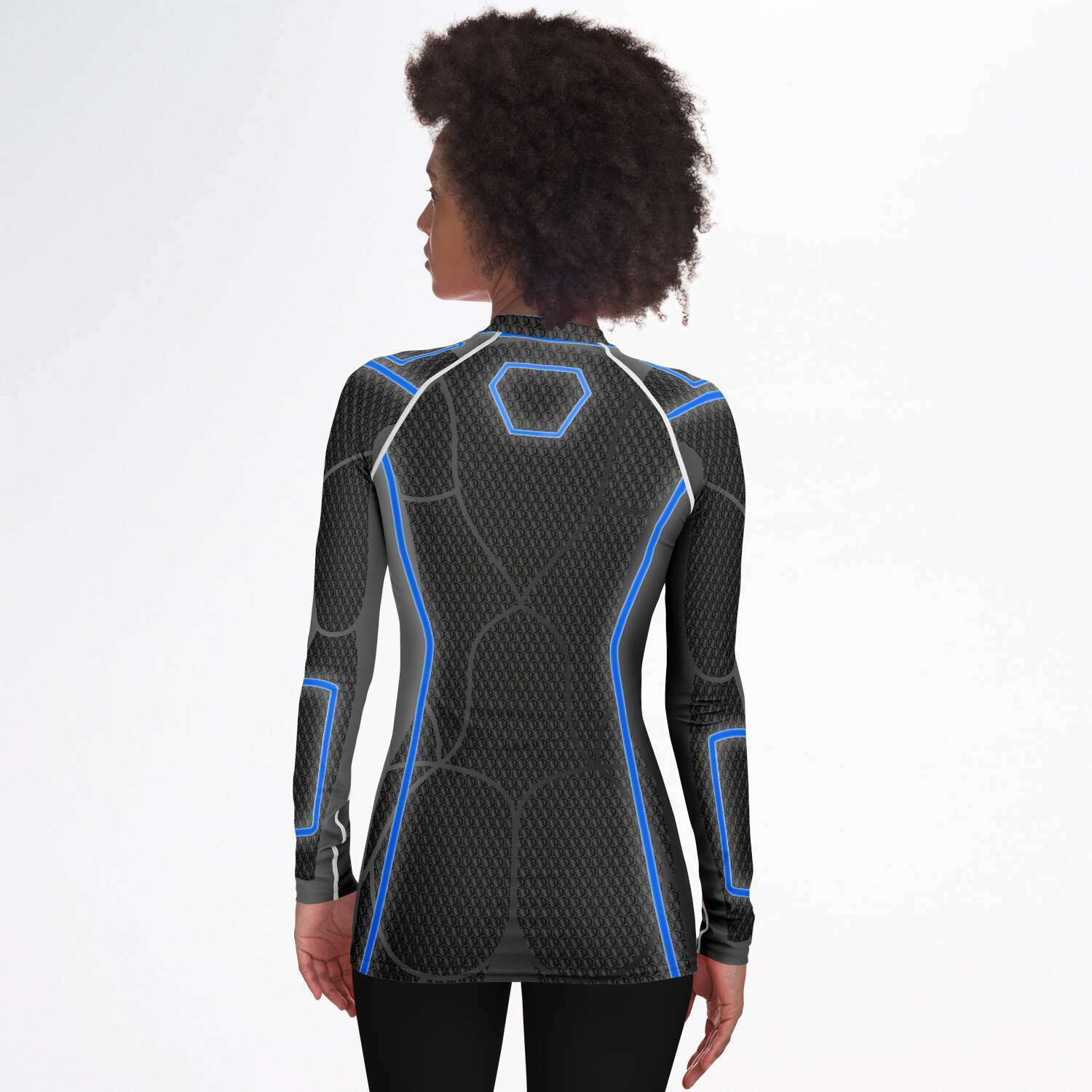 65 MCMLXV Women's ABBA Inspired Blue Avatar Rashguard - 65mcmlxv