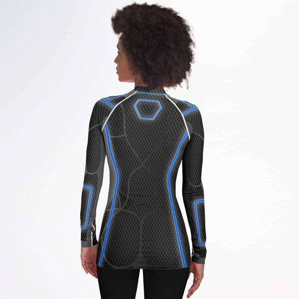 65 MCMLXV Women's ABBA Inspired Blue Avatar Rashguard - 65mcmlxv