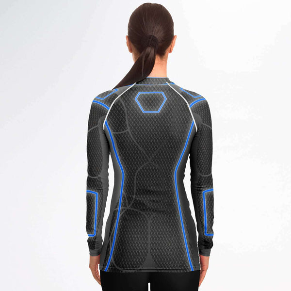 65 MCMLXV Women's ABBA Inspired Blue Avatar Rashguard - 65mcmlxv