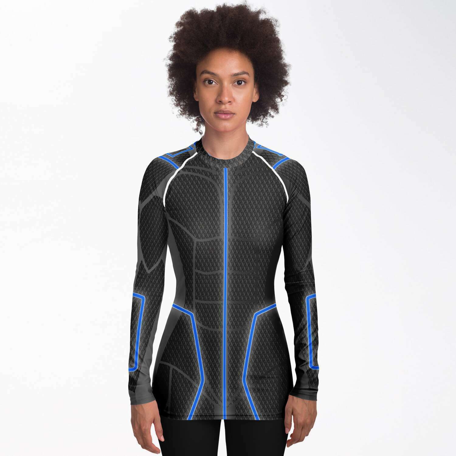 65 MCMLXV Women's ABBA Inspired Blue Avatar Rashguard - 65mcmlxv