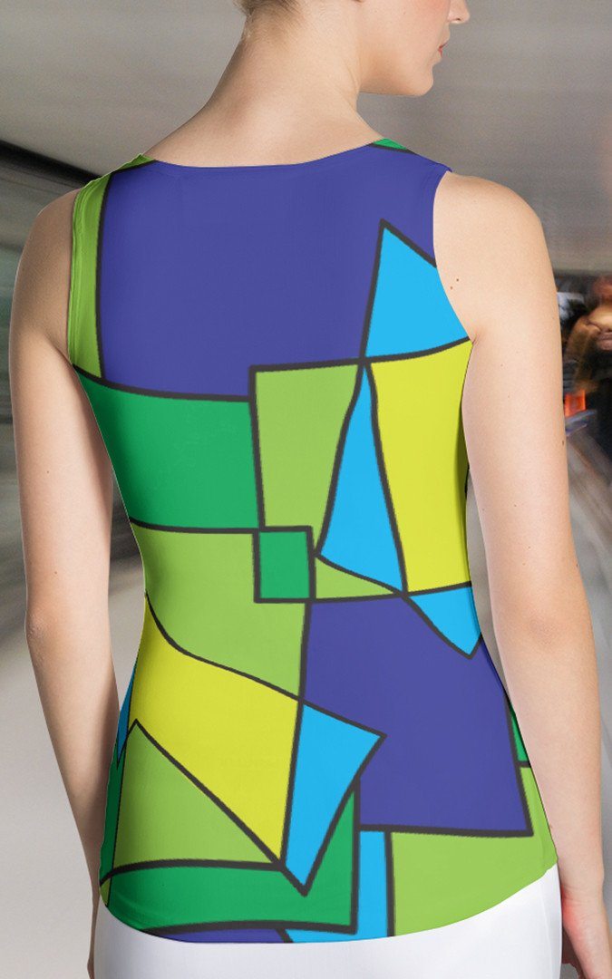 65 MCMLXV Women's Abstract Color Block Tank Top - 65mcmlxv