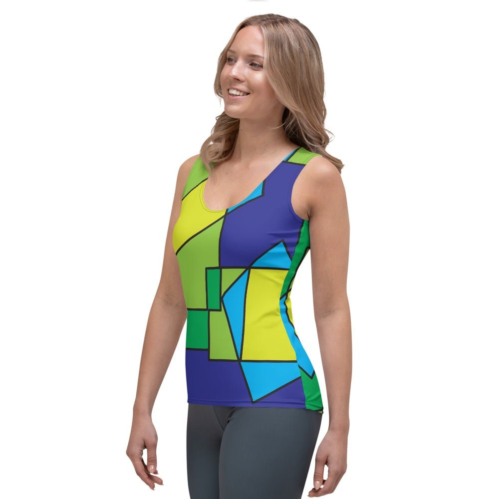 65 MCMLXV Women's Abstract Color Block Tank Top - 65mcmlxv