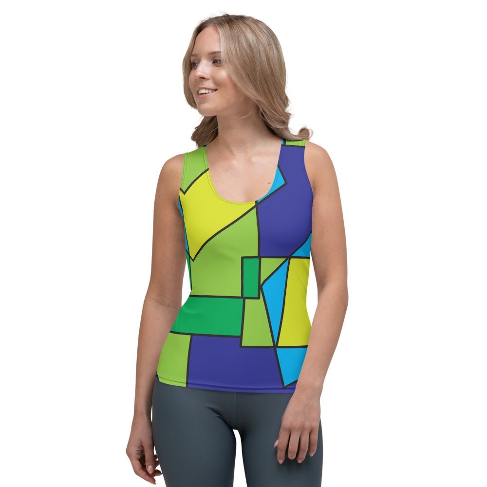 65 MCMLXV Women's Abstract Color Block Tank Top - 65mcmlxv