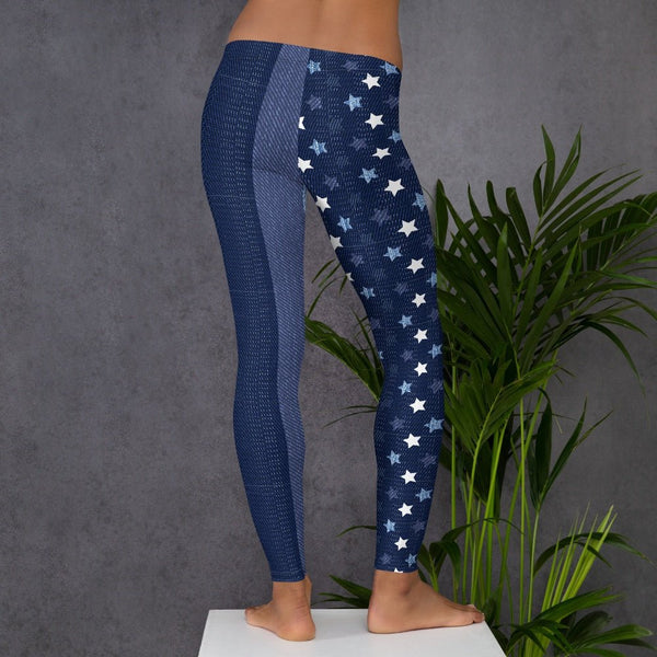 65 MCMLXV Women's Americana Denim USA Flag Print Leggings - 65mcmlxv