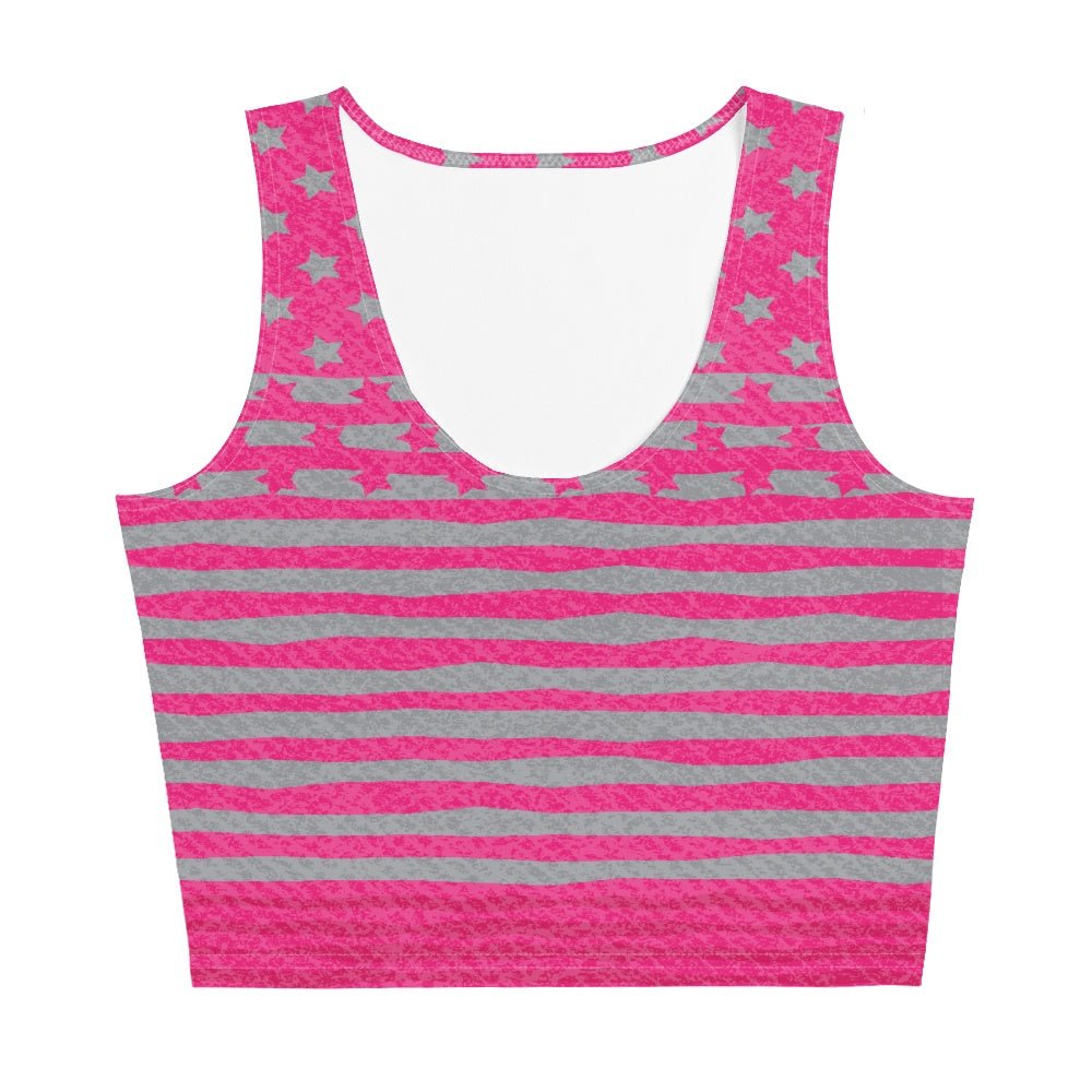65 MCMLXV Women's Americana Pink USA Flag Crop Top - 65mcmlxv