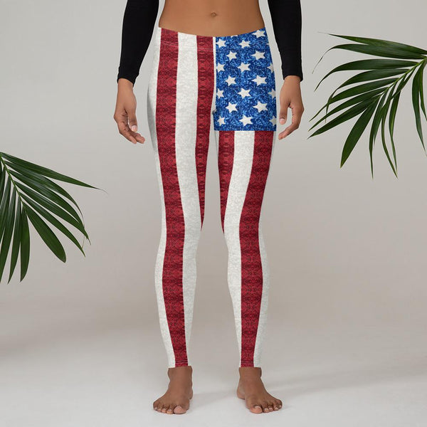 65 MCMLXV Women's Americana USA Flag Print Leggings - 65mcmlxv