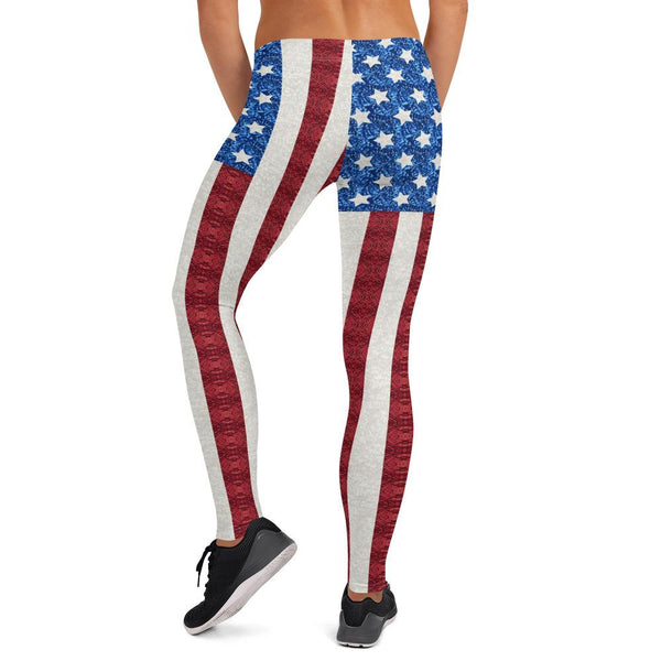 65 MCMLXV Women's Americana USA Flag Print Leggings - 65mcmlxv