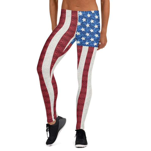 65 MCMLXV Women's Americana USA Flag Print Leggings - 65mcmlxv