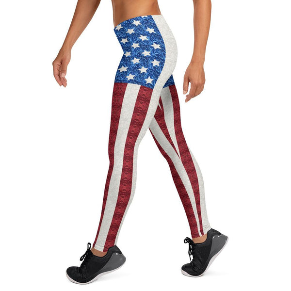 65 MCMLXV Women's Americana USA Flag Print Leggings - 65mcmlxv