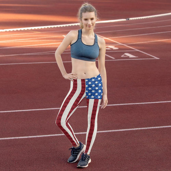 65 MCMLXV Women's Americana USA Flag Print Leggings - 65mcmlxv
