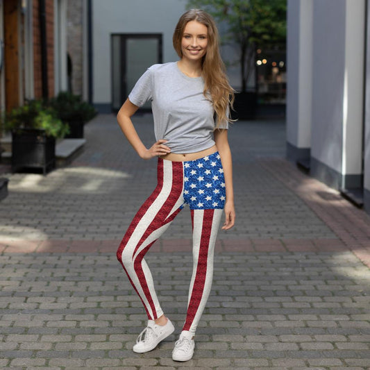 65 MCMLXV Women's Americana USA Flag Print Leggings - 65mcmlxv