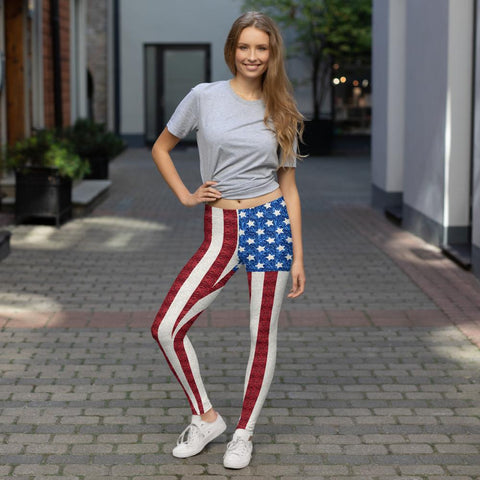 65 MCMLXV Women's Americana USA Flag Print Leggings - 65mcmlxv