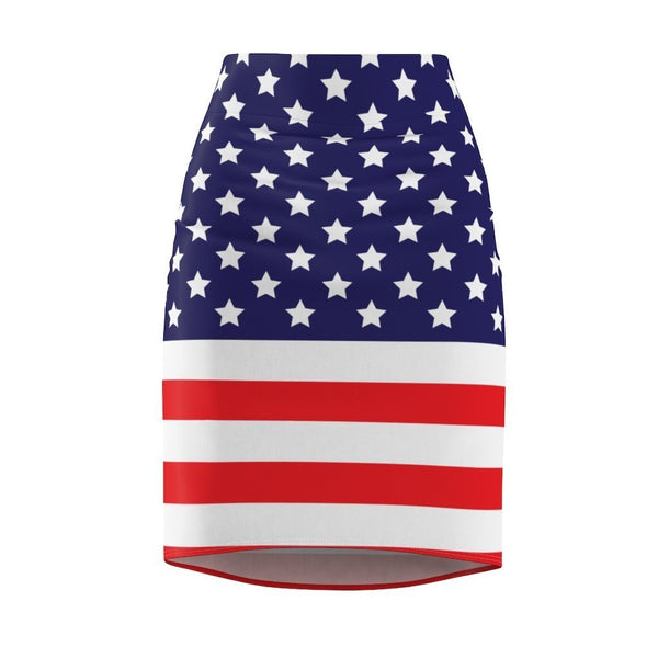 65 MCMLXV Women's Americana USA Flag Print Pencil Skirt - 65mcmlxv