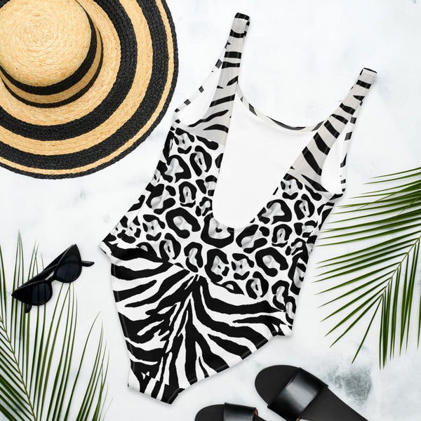 65 MCMLXV Women's Animal Print Mix 1 Piece Swimsuit - 65mcmlxv