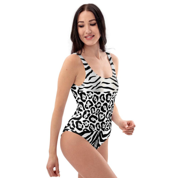 65 MCMLXV Women's Animal Print Mix 1 Piece Swimsuit - 65mcmlxv