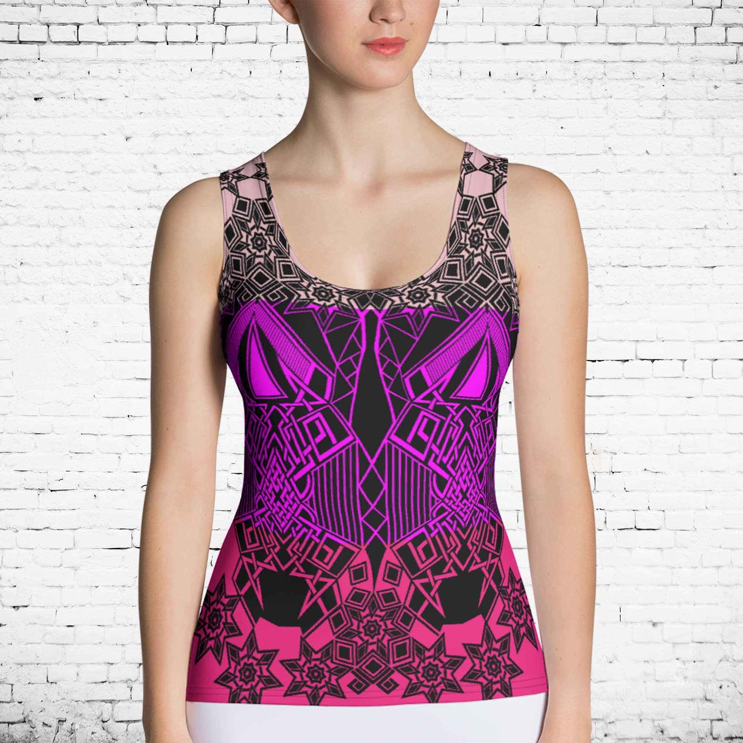 65 MCMLXV Women's Art Deco Tonal Stripe Tank Top