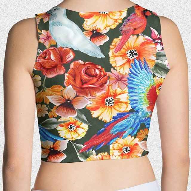 65 MCMLXV Women's Birds of Paradise Crop Top