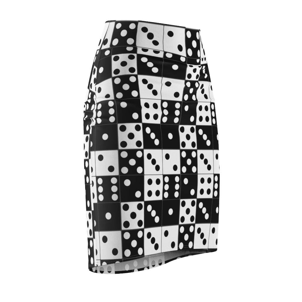 65 MCMLXV Women's Black and White Dominoes Print Pencil Skirt - 65mcmlxv