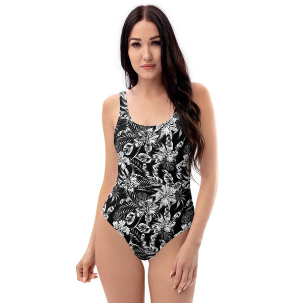 65 MCMLXV Women's Black and White Tropical Print One - Piece Swimsuit - 65mcmlxv