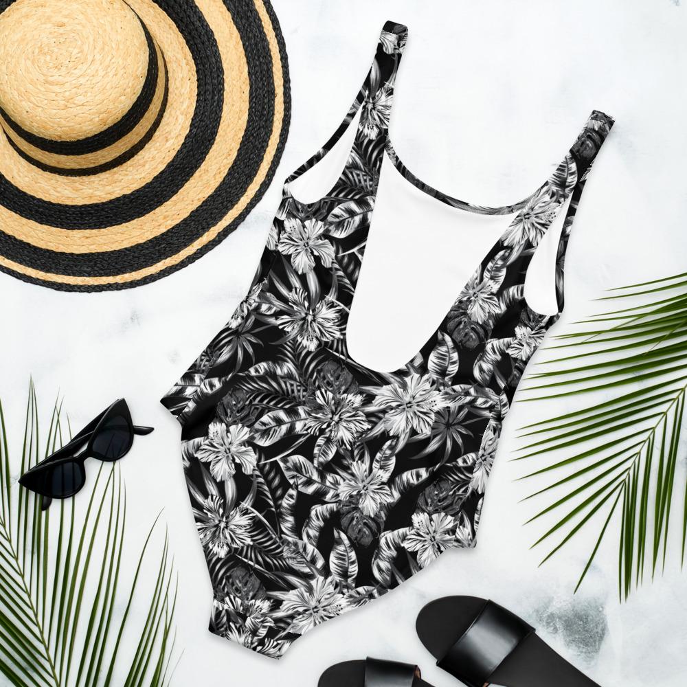 65 MCMLXV Women's Black and White Tropical Print One - Piece Swimsuit - 65mcmlxv