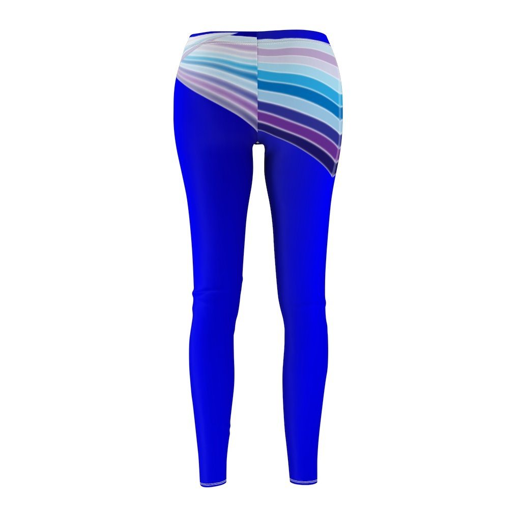 65 MCMLXV Women's Blue Streaks of Light 70s Disco Leggings - 65mcmlxv