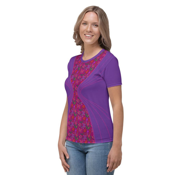 65 MCMLXV Women's Butterfly Jungle Hourglass Print T-Shirt - 65mcmlxv
