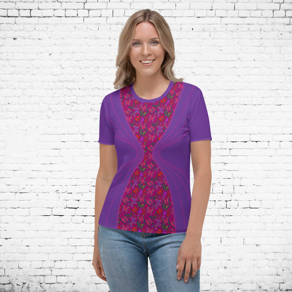65 MCMLXV Women's Butterfly Jungle Hourglass Print T-Shirt - 65mcmlxv