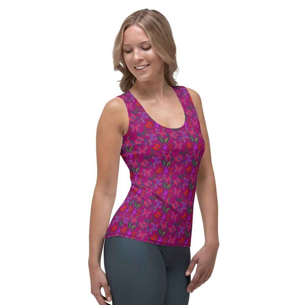 65 MCMLXV Women's Butterfly Jungle Print Tank Top
