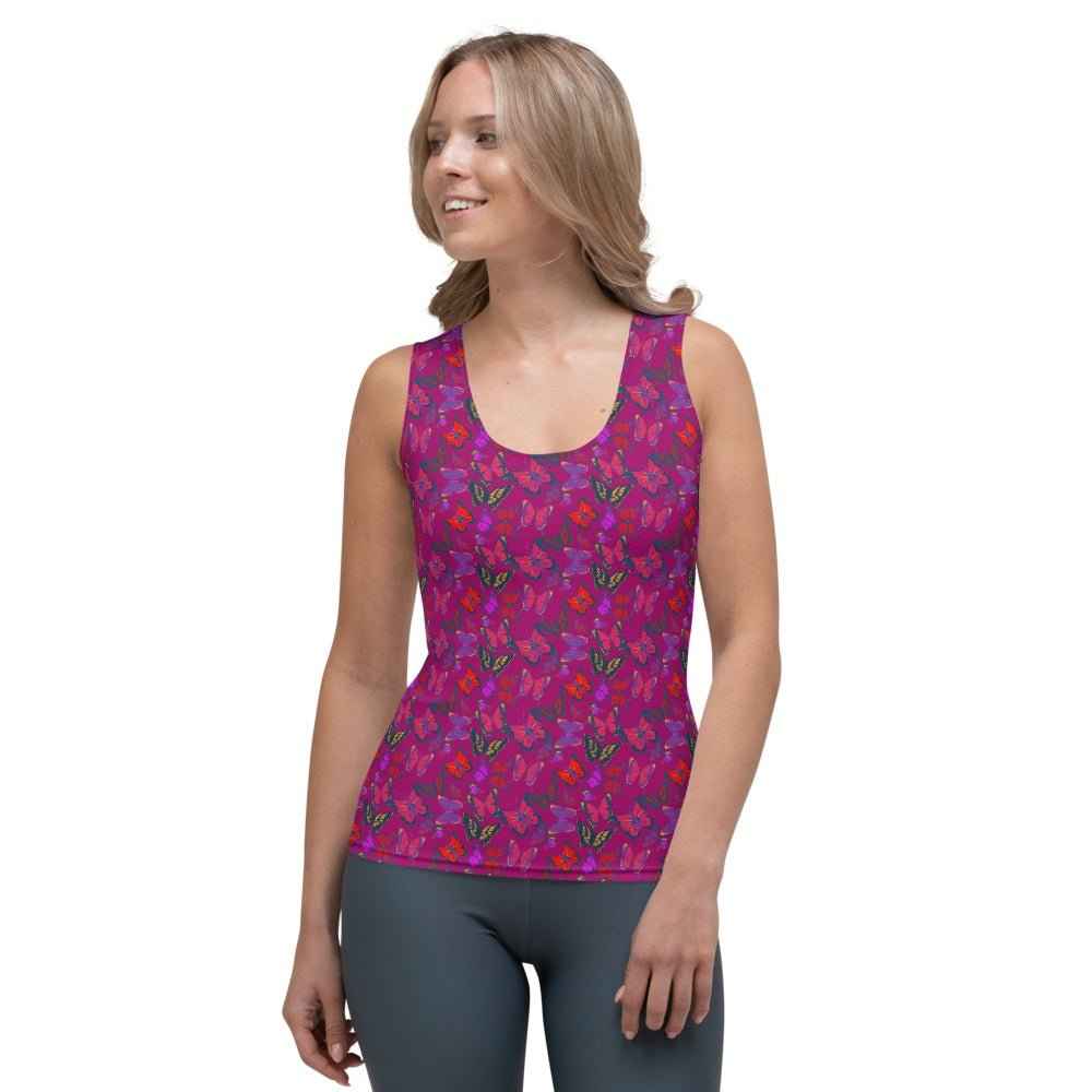 65 MCMLXV Women's Butterfly Jungle Print Tank Top