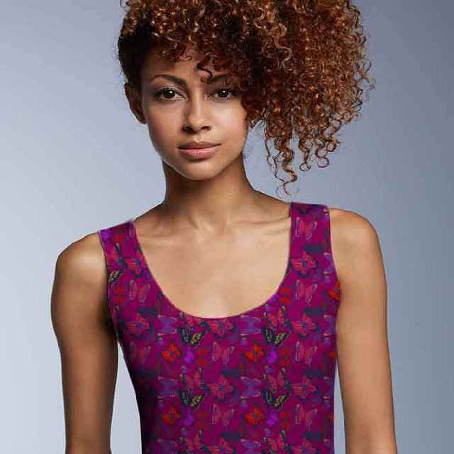 65 MCMLXV Women's Butterfly Jungle Print Tank Top