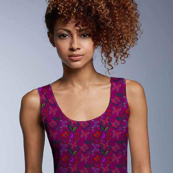 65 MCMLXV Women's Butterfly Jungle Print Tank Top - 65mcmlxv