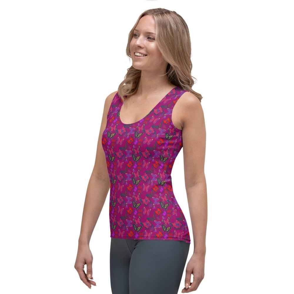 65 MCMLXV Women's Butterfly Jungle Print Tank Top