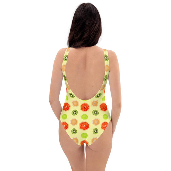 65 MCMLXV Women's Citrus Fruit Toss Print 1 Piece Swimsuit - 65mcmlxv