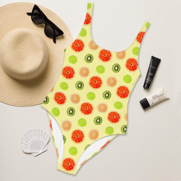 65 MCMLXV Women's Citrus Fruit Toss Print 1 Piece Swimsuit - 65mcmlxv