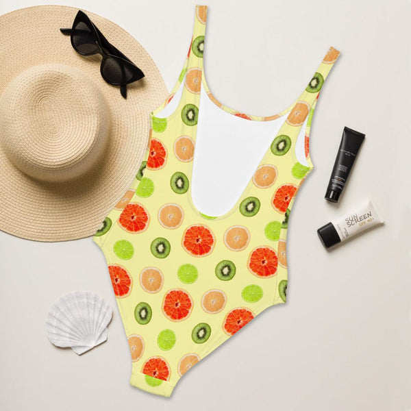 65 MCMLXV Women's Citrus Fruit Toss Print 1 Piece Swimsuit - 65mcmlxv