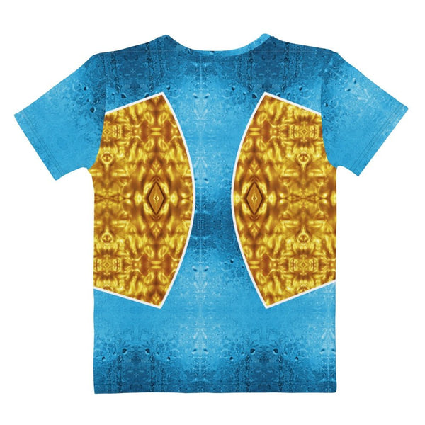 65 MCMLXV Women's Cosplay Daenerys Liquid Gold Print T-Shirt - 65mcmlxv