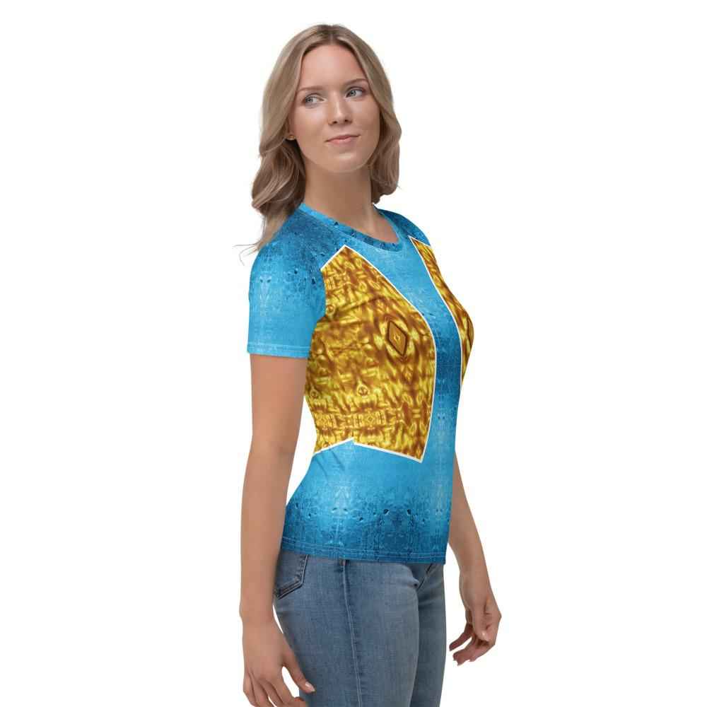 65 MCMLXV Women's Cosplay Daenerys Liquid Gold Print T-Shirt