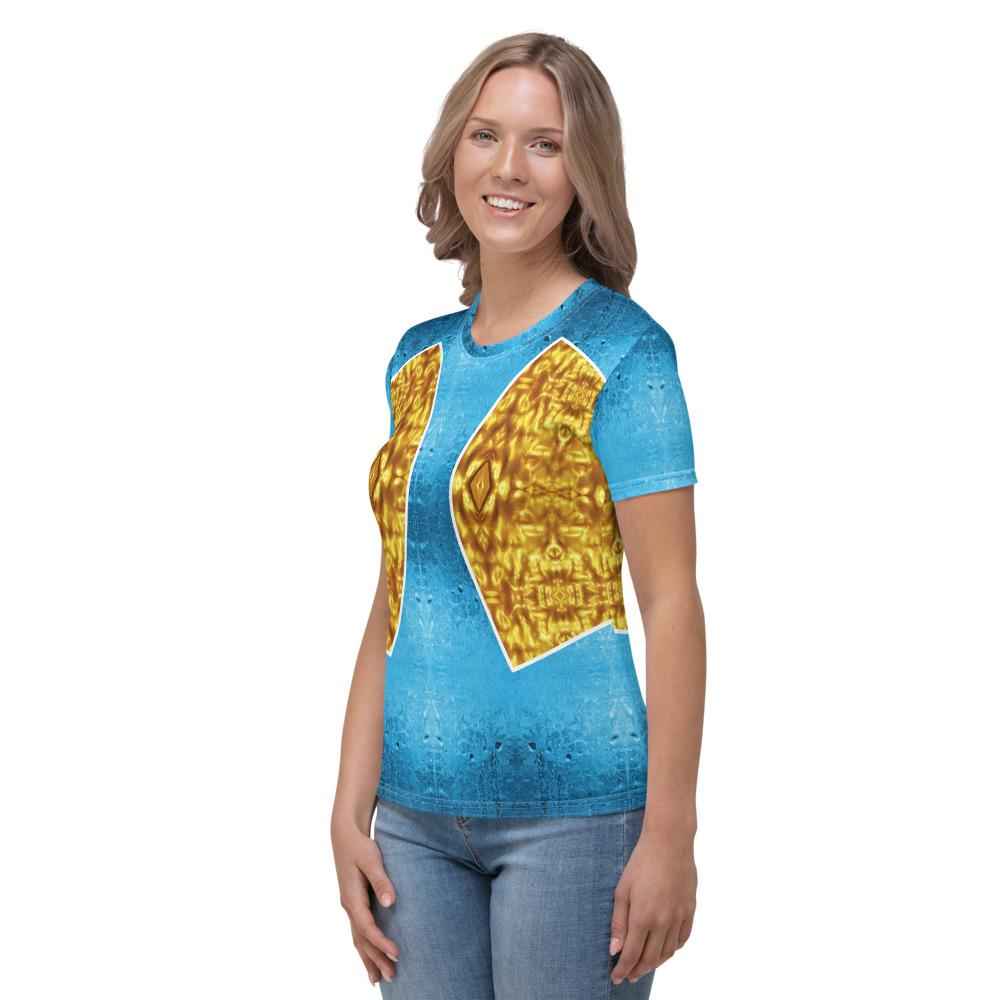 65 MCMLXV Women's Cosplay Daenerys Liquid Gold Print T-Shirt