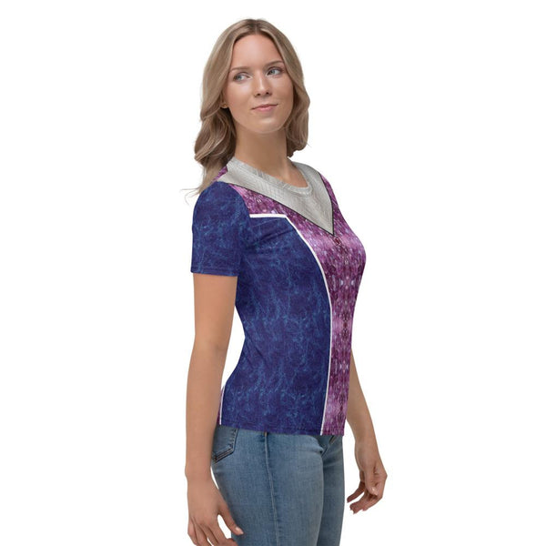 65 MCMLXV Women's Cosplay Isabelle Purple Princess Print T-Shirt - 65mcmlxv