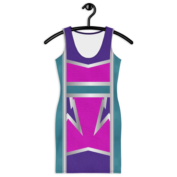 65 MCMLXV Women's Cosplay Lightning Bolt Print Color - Block Dress - 65mcmlxv