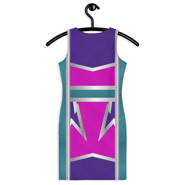 65 MCMLXV Women's Cosplay Lightning Bolt Print Color - Block Dress - 65mcmlxv