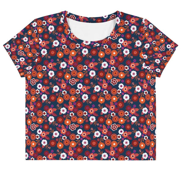 65 MCMLXV Women's Ditsy Floral Print Crop T-Shirt - 65mcmlxv